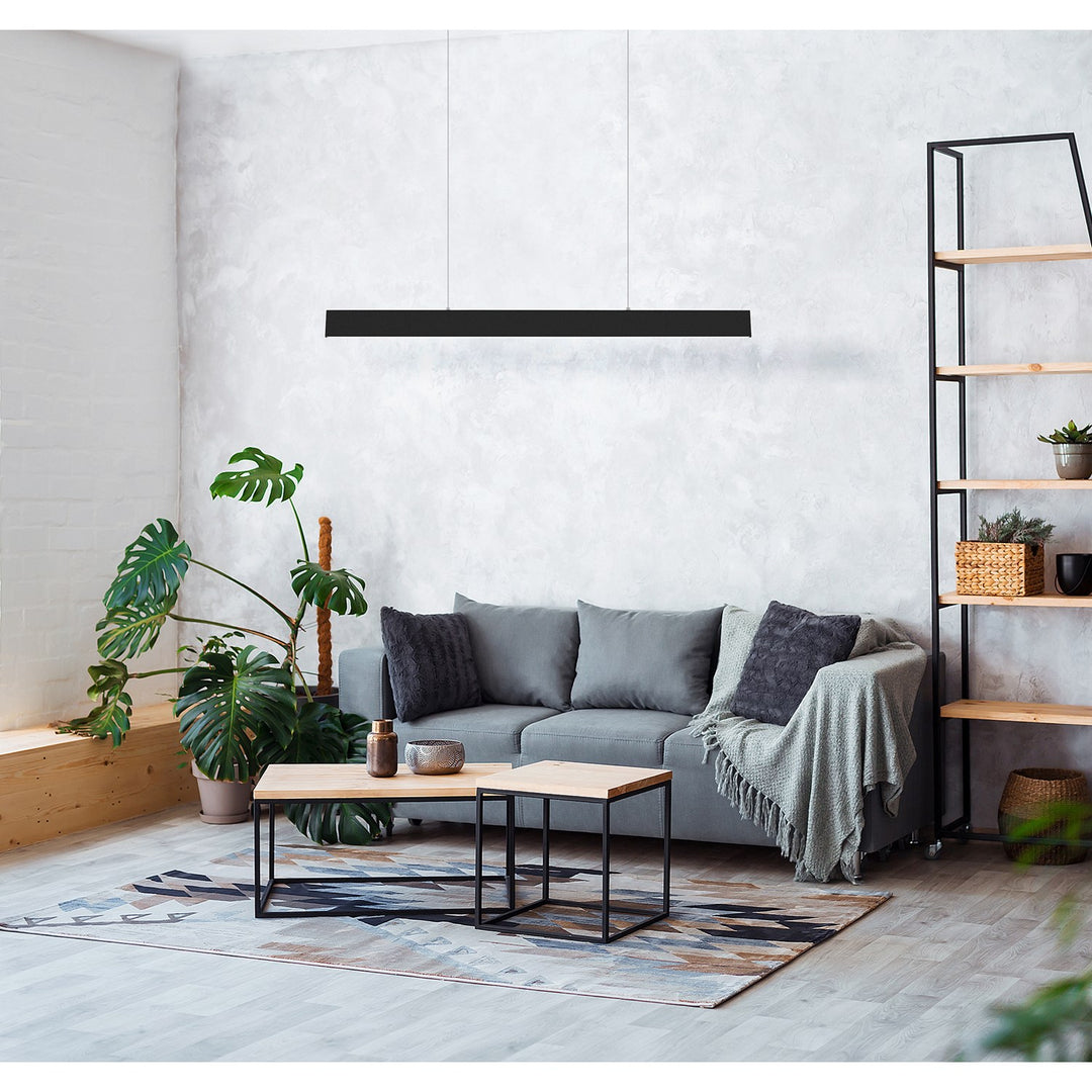 1X33W Integrated Led Linear Pendant W/ Matte Black Finish