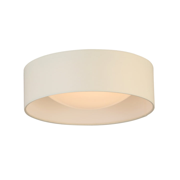 Led Ceiling Light - 12in White Fabric Shade W/ Acrylic White Diffuser by Eglo