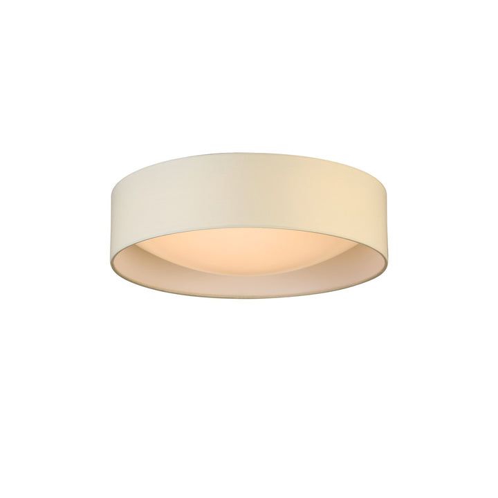 Led Ceiling Light - 16in White Fabric Shade W/ Acrylic White Diffuser by Eglo