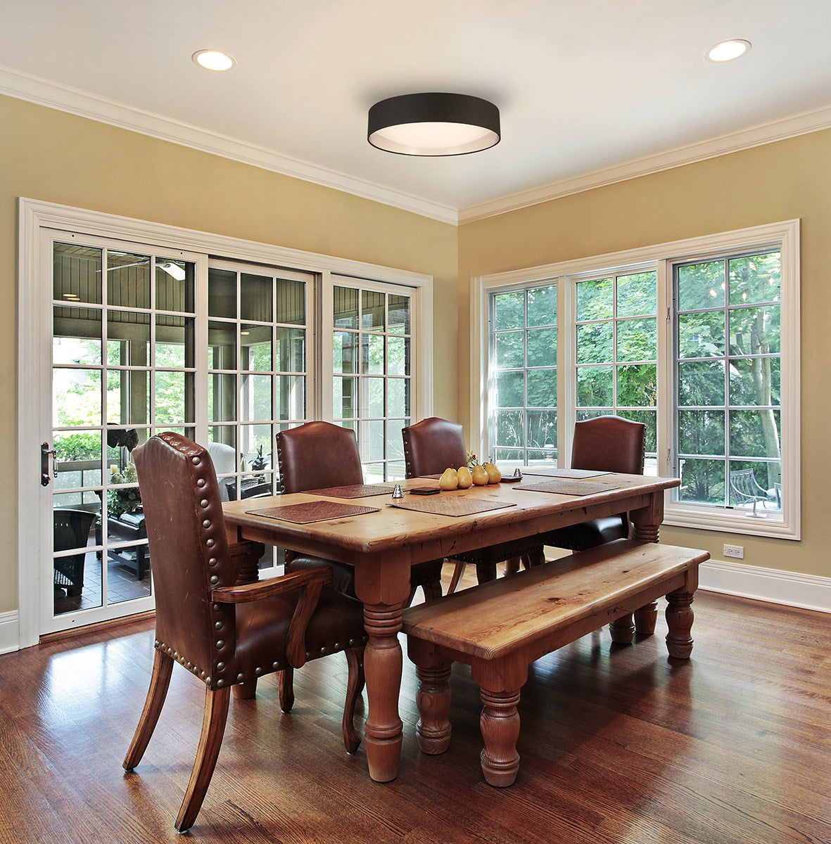 Black/Brushed Nickel Lighting - Ceiling