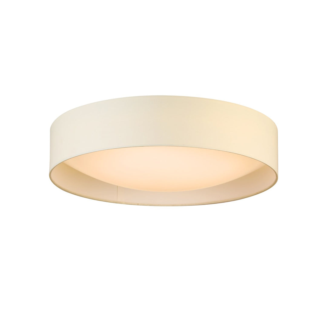 Led Ceiling Light - 20in White Fabric Shade W/ Acrylic White Diffuser by Eglo