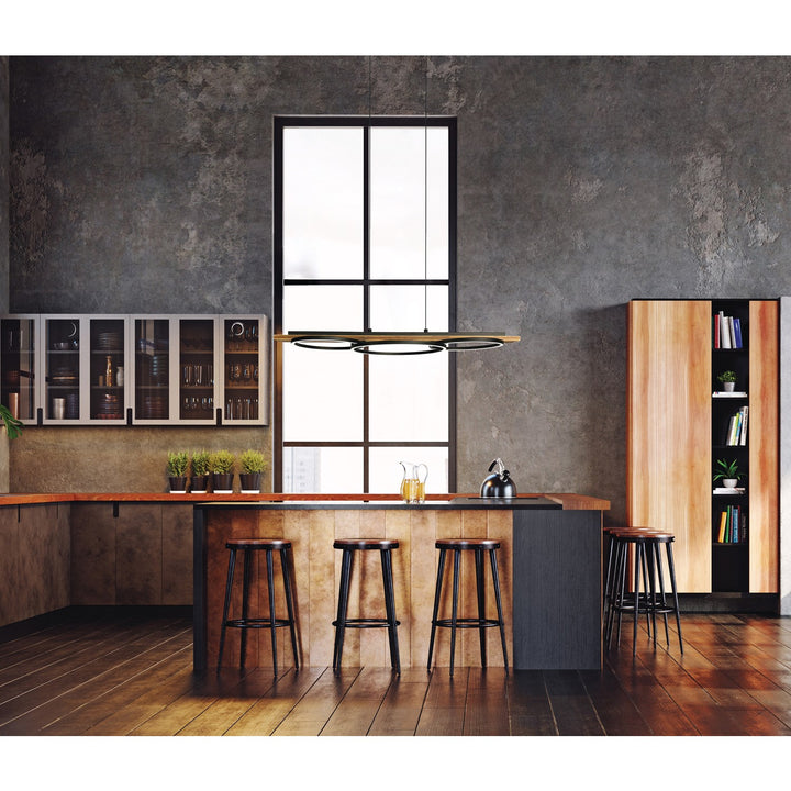 Brushed Pine Wood Lighting - Pendants