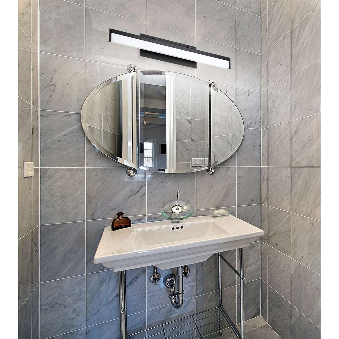 Matte Black Bath.Vanity