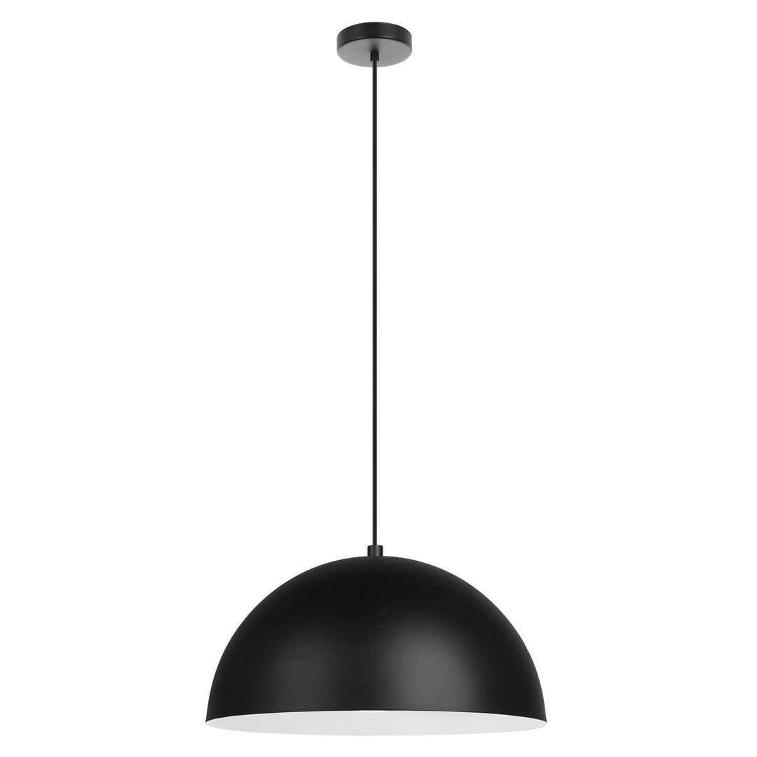 Structured Black Matte White Pendant by Eglo