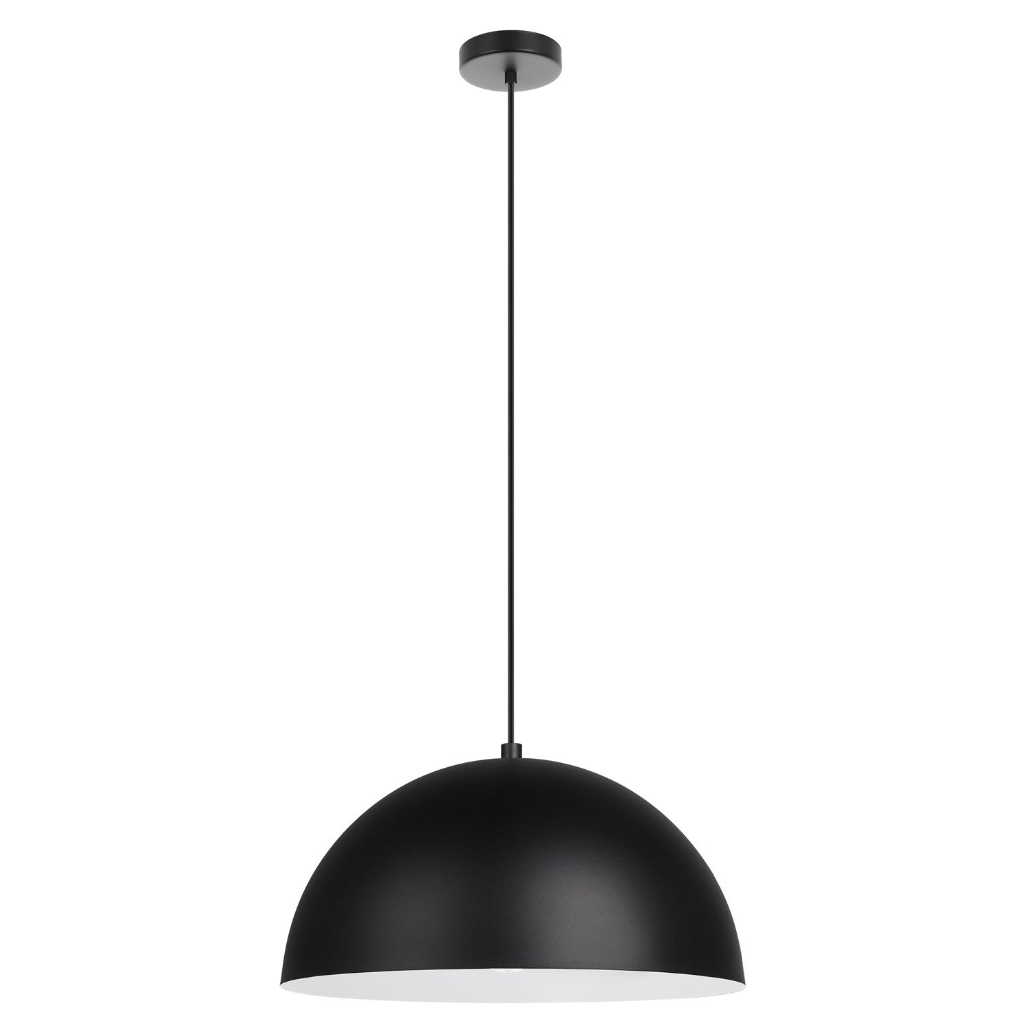 Structured Black Matte White Pendant by Eglo