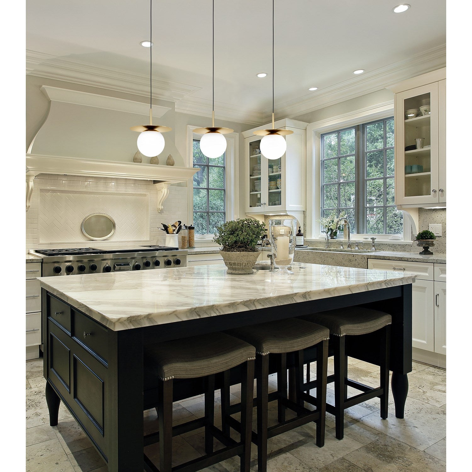 Brushed Brass Pendants