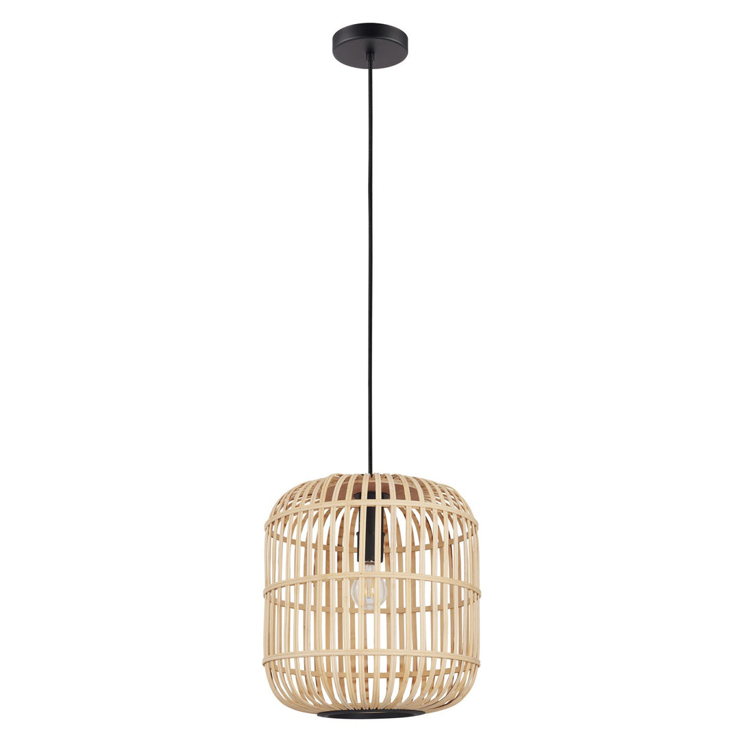 Pendant Cage Wood Finish 60W by Eglo