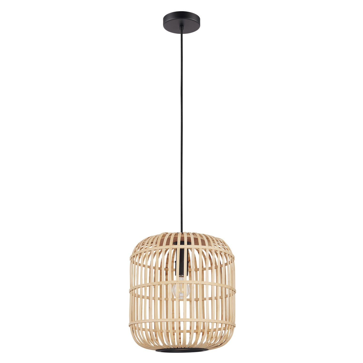 Pendant Cage Wood Finish 60W by Eglo