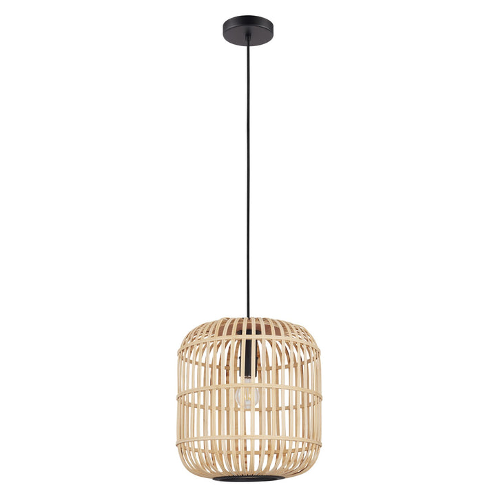 Pendant Cage Wood Finish 60W by Eglo