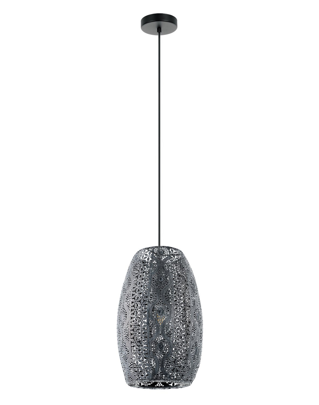 Pendant - Metal Antique Black Shade 1-60W by Eglo