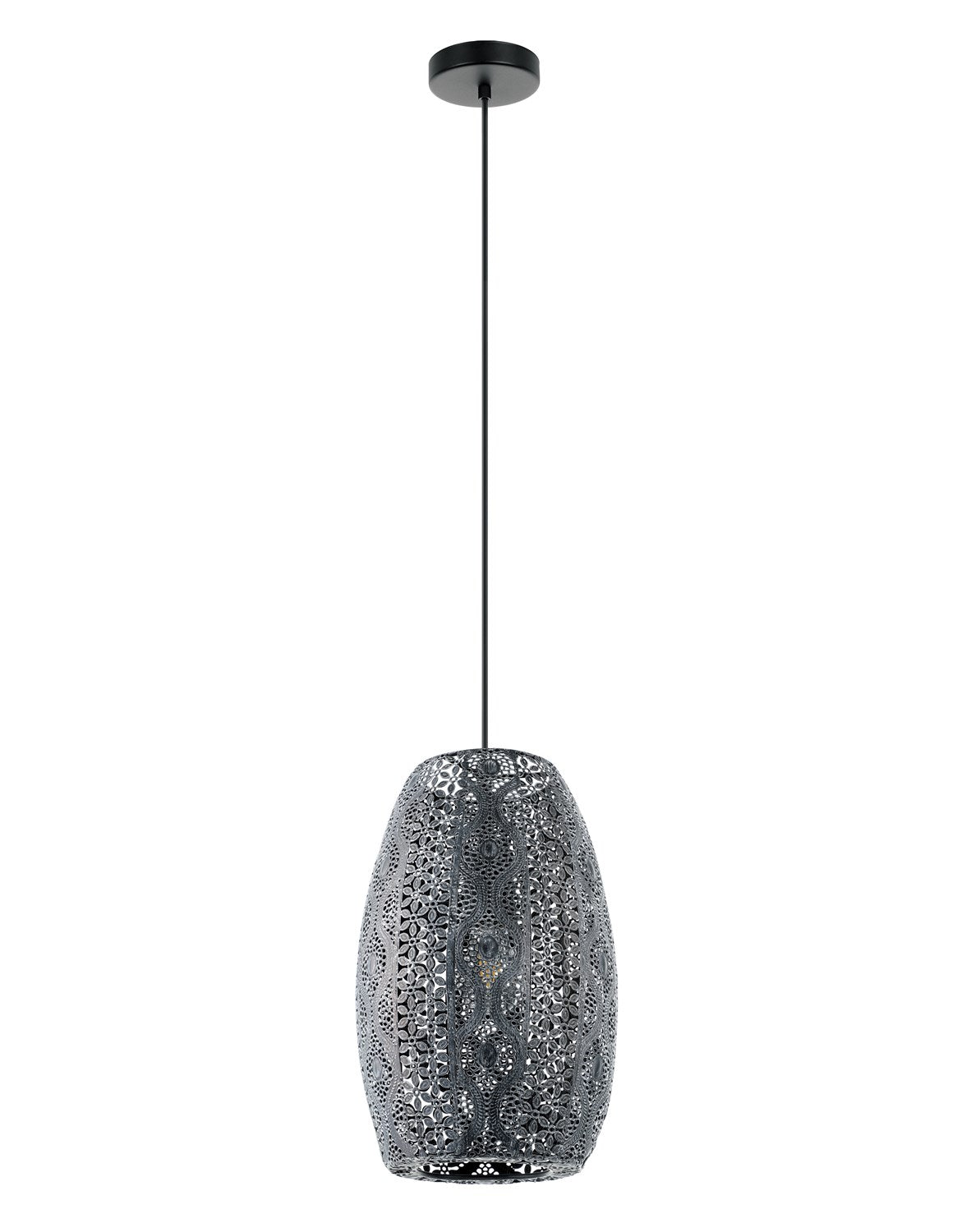 Pendant - Metal Antique Black Shade 1-60W by Eglo