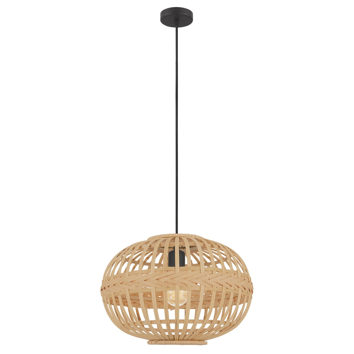 Armsfield - Pendant Brown Finish Wood Shade by Eglo