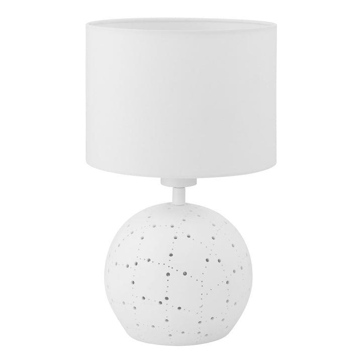Table Lamp White White Fabric Shade by Eglo