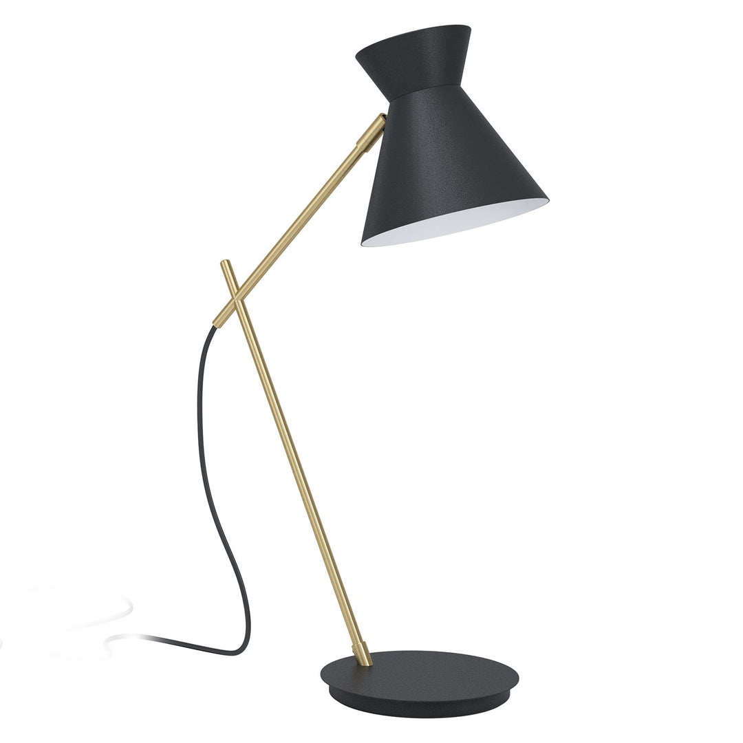 Structured Black And Brushed Brass Lamps by Eglo