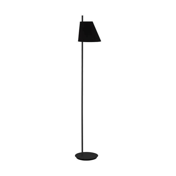 Estazona - 60W Floor Lamp Black Finish With Black Fabric Shade by Eglo