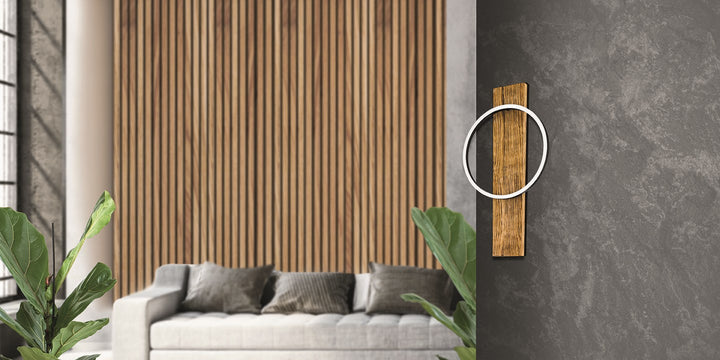 Brushed Pine Wood Lighting - Wall Lights