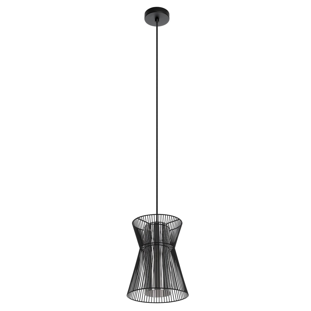 Structured Black Pendants by Eglo