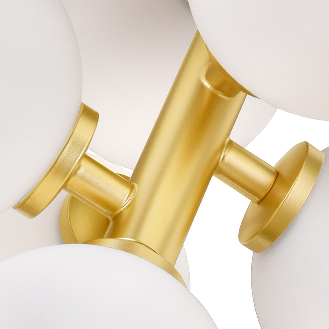 8 Light Pendant With Satin Gold Finish