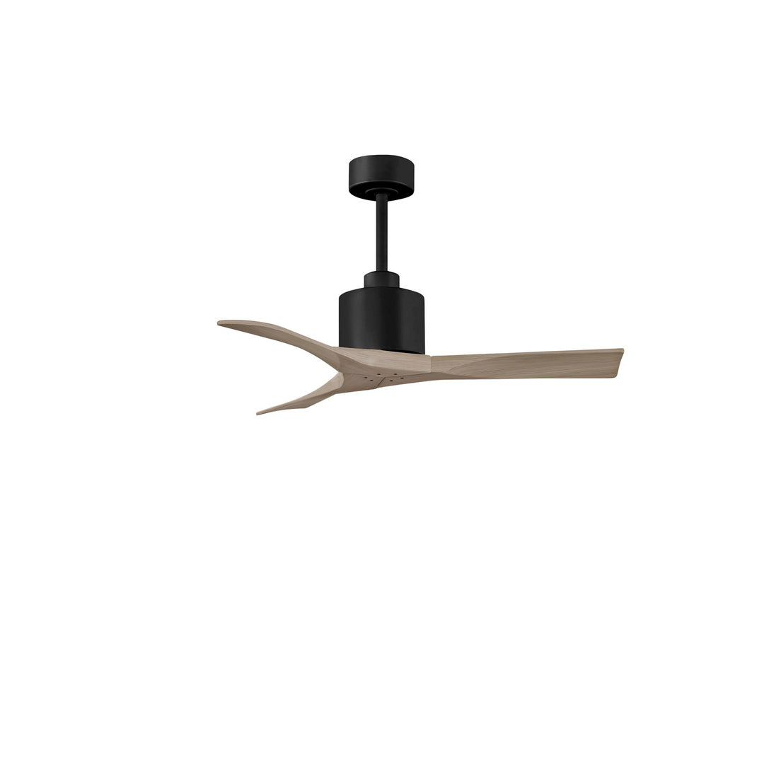 42in Ceiling Fan In Matte Black And Gray Ash Blades