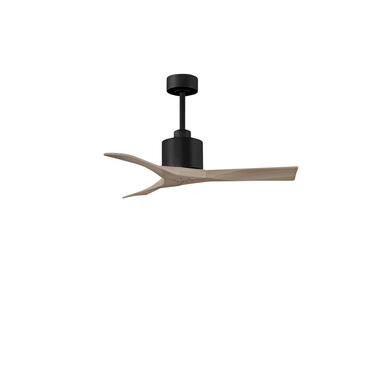 42in Ceiling Fan In Matte Black And Gray Ash Blades