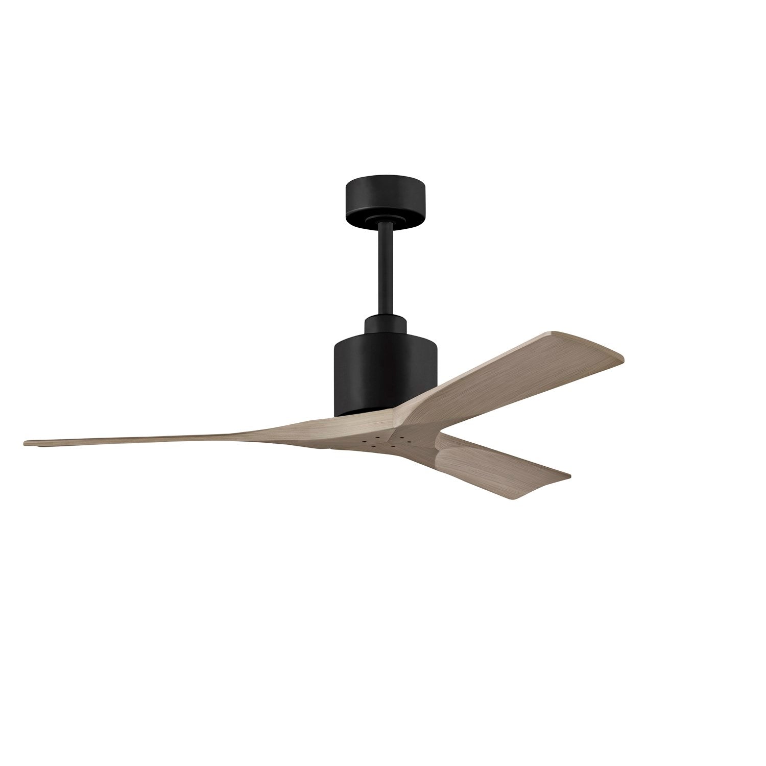 52in Ceiling Fan In Matte Black And Gray Ash Blades by Matthews Fan Company