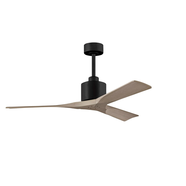 52in Ceiling Fan In Matte Black And Gray Ash Blades by Matthews Fan Company