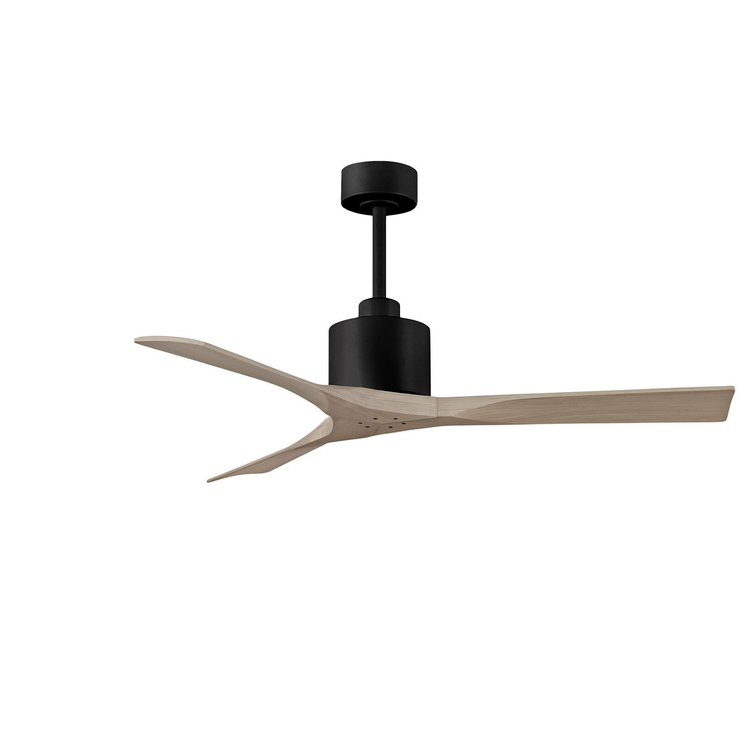 52in Ceiling Fan In Matte Black And Gray Ash Blades