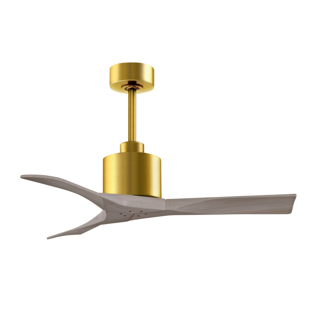 42in Ceiling Fan In Brushed Brass And Gray Ash Blades