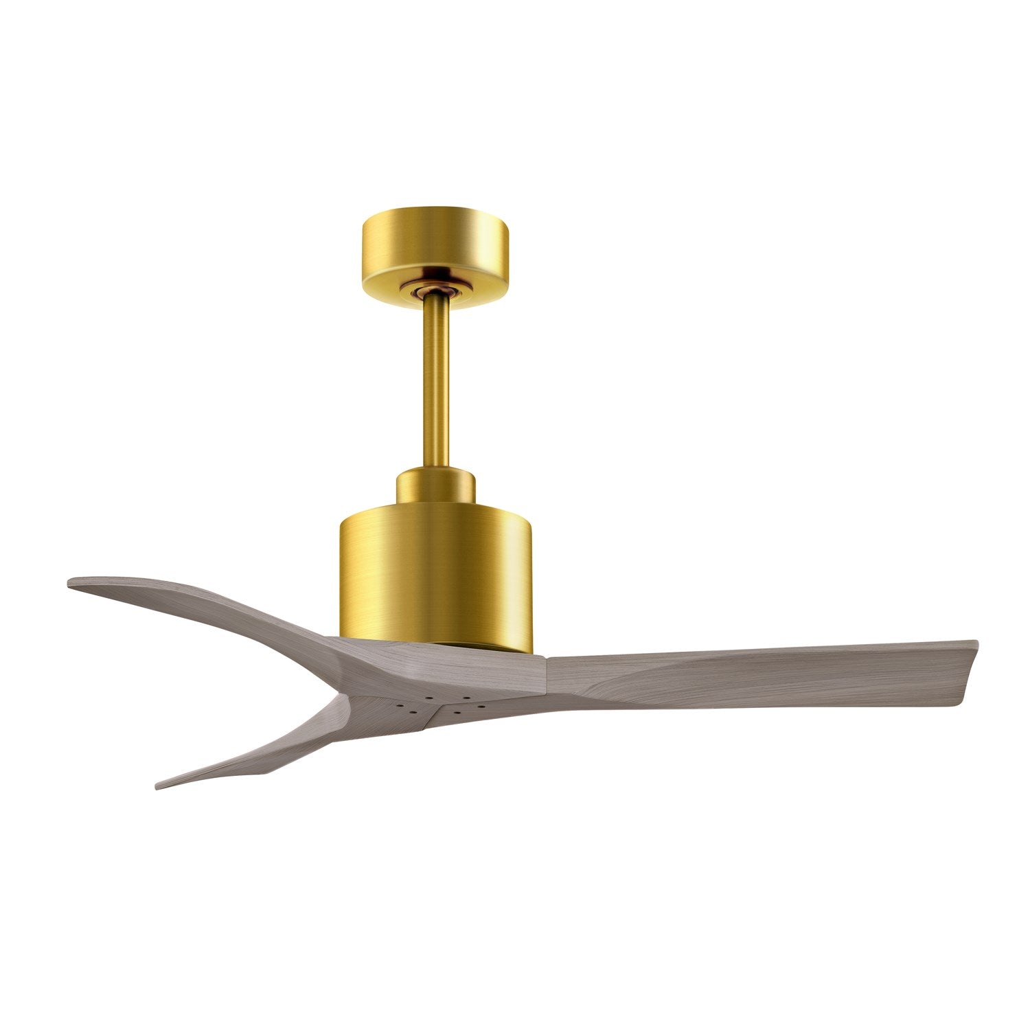 42in Ceiling Fan In Brushed Brass And Gray Ash Blades