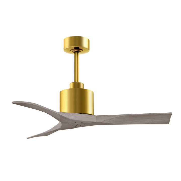 42in Ceiling Fan In Brushed Brass And Gray Ash Blades