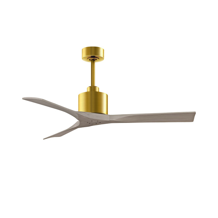52in Ceiling Fan In Brushed Brass And Gray Ash Blades