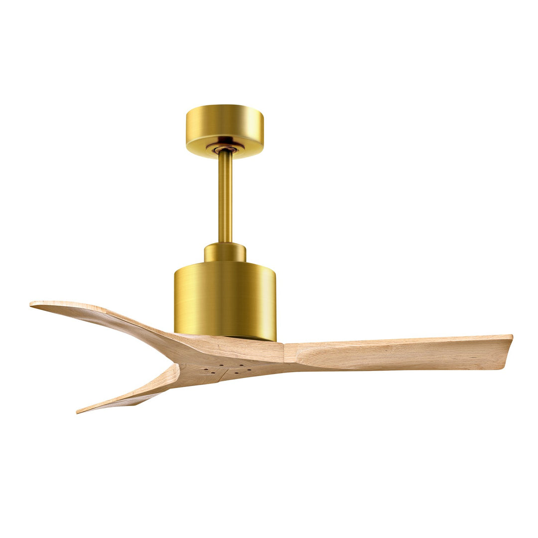 42in Ceiling Fan In Brushed Brass - Light Maple Tone Blades