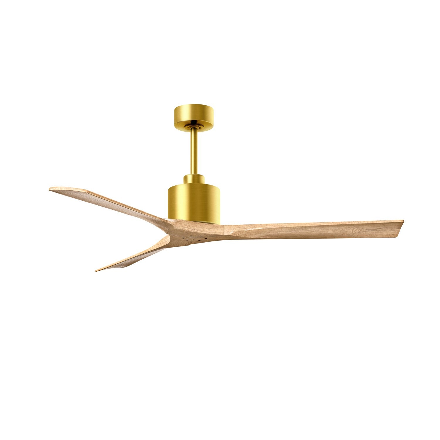 60in Ceiling Fan In Brushed Brass - Light Maple Tone Blades