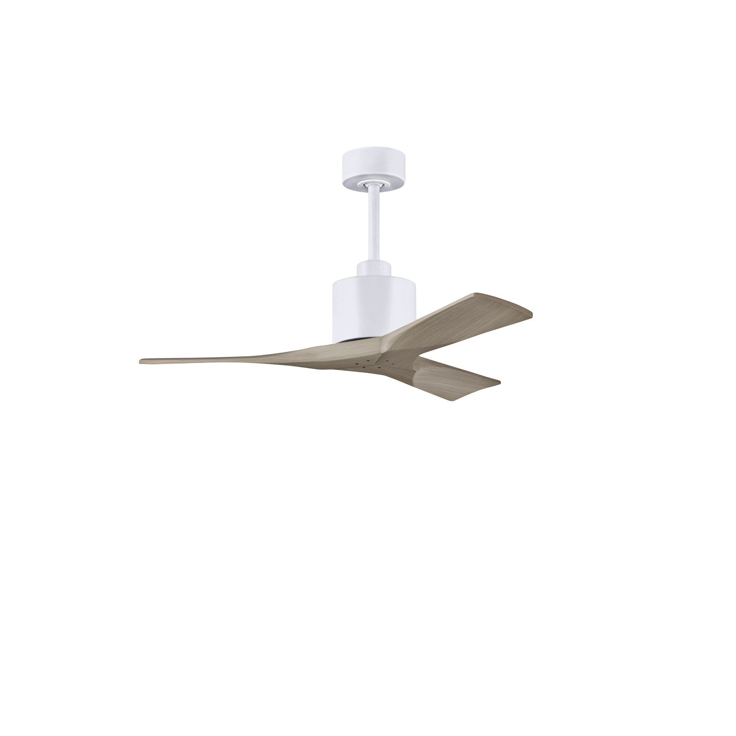 42in Ceiling Fan In Matte White And Gray Ash Blades by Matthews Fan Company