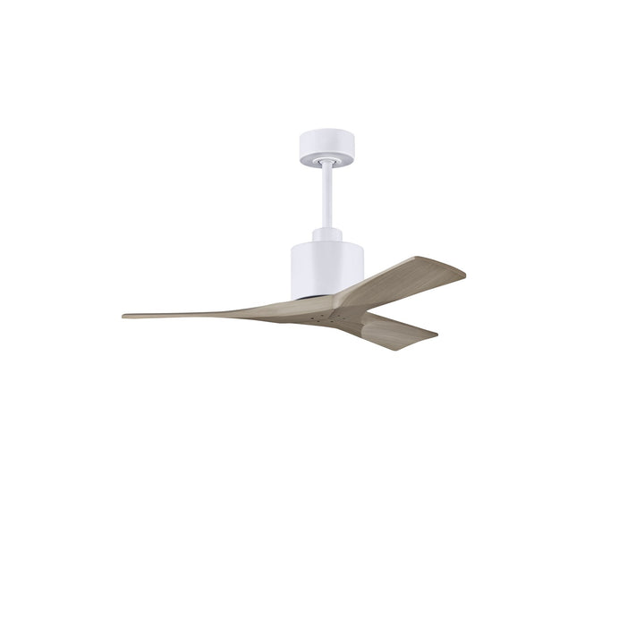 42in Ceiling Fan In Matte White And Gray Ash Blades by Matthews Fan Company