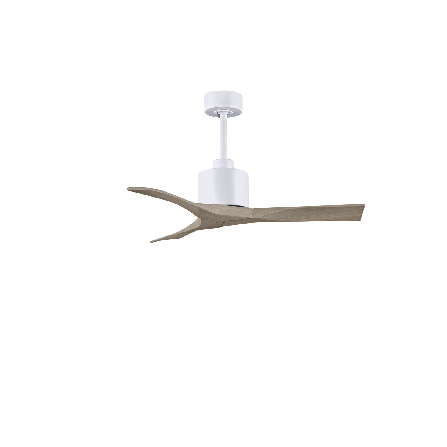 42in Ceiling Fan In Matte White And Gray Ash Blades