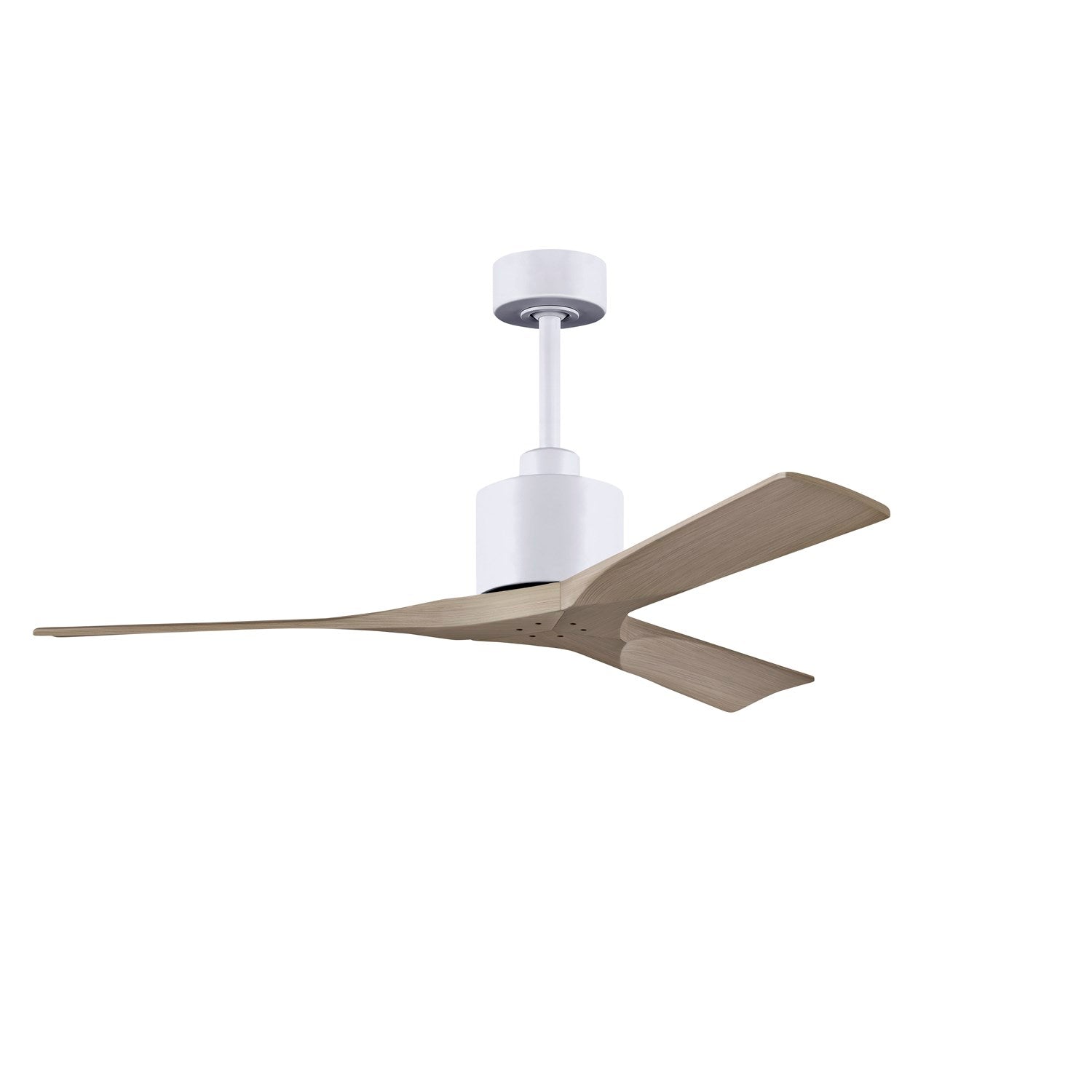 52in Ceiling Fan In Matte White And Gray Ash Blades by Matthews Fan Company