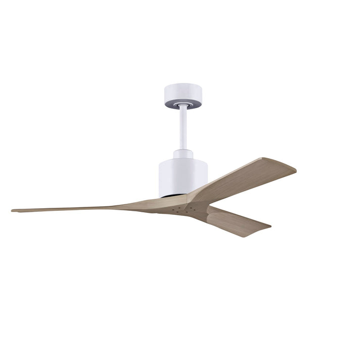 52in Ceiling Fan In Matte White And Gray Ash Blades by Matthews Fan Company
