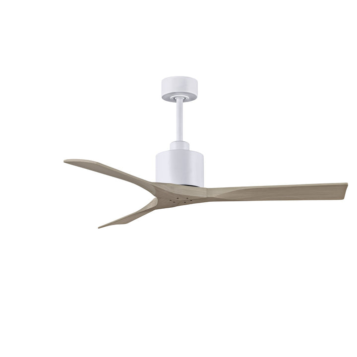 52in Ceiling Fan In Matte White And Gray Ash Blades