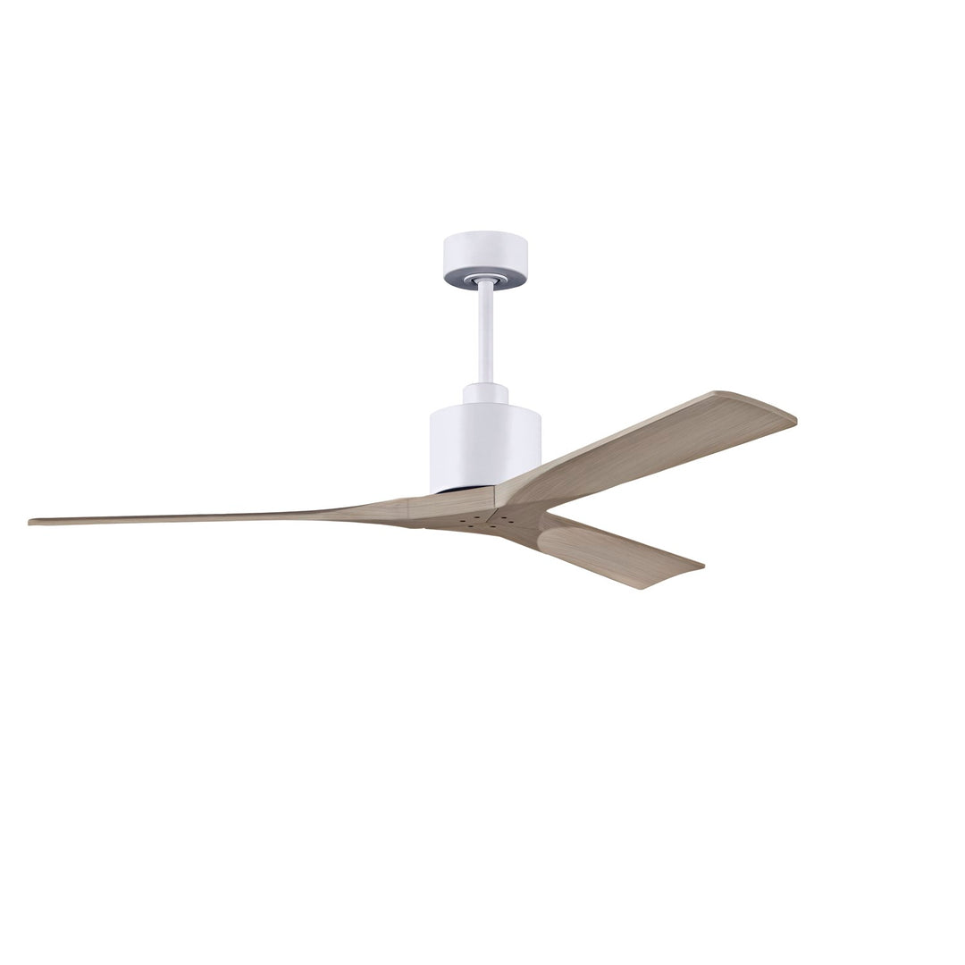 60in Ceiling Fan In Matte White And Gray Ash Blades by Matthews Fan Company