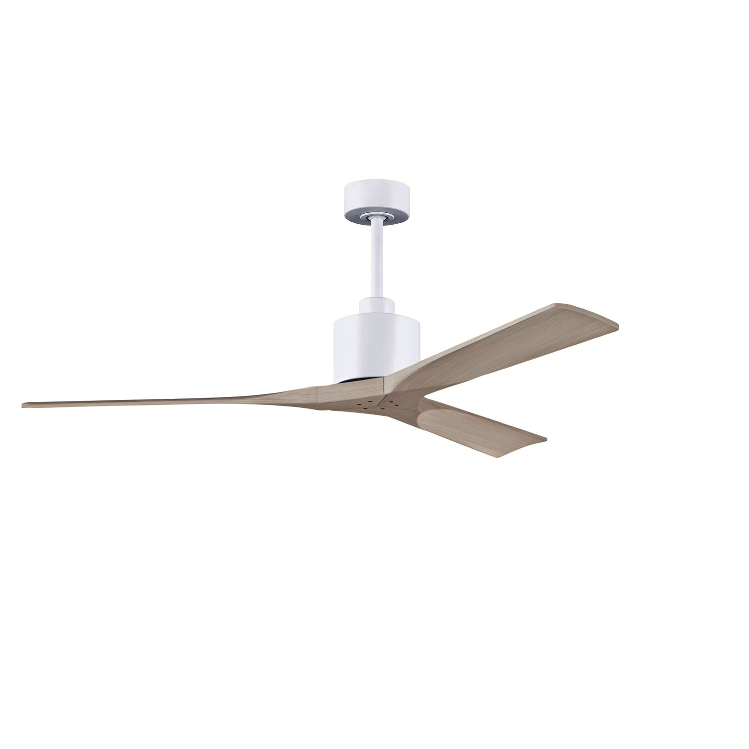60in Ceiling Fan In Matte White And Gray Ash Blades by Matthews Fan Company