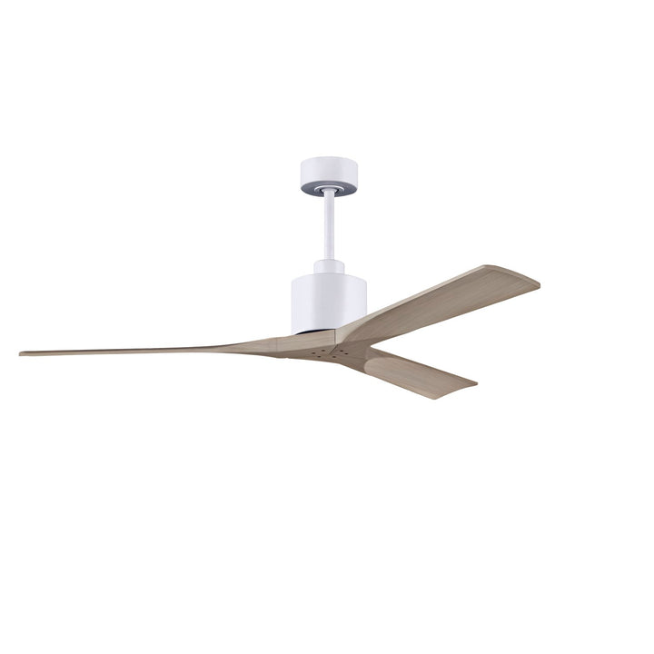 60in Ceiling Fan In Matte White And Gray Ash Blades by Matthews Fan Company