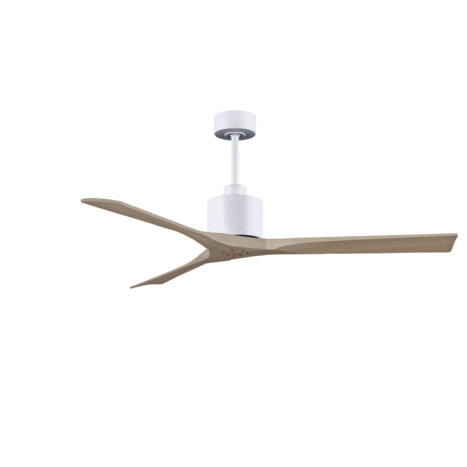 60in Ceiling Fan In Matte White And Gray Ash Blades