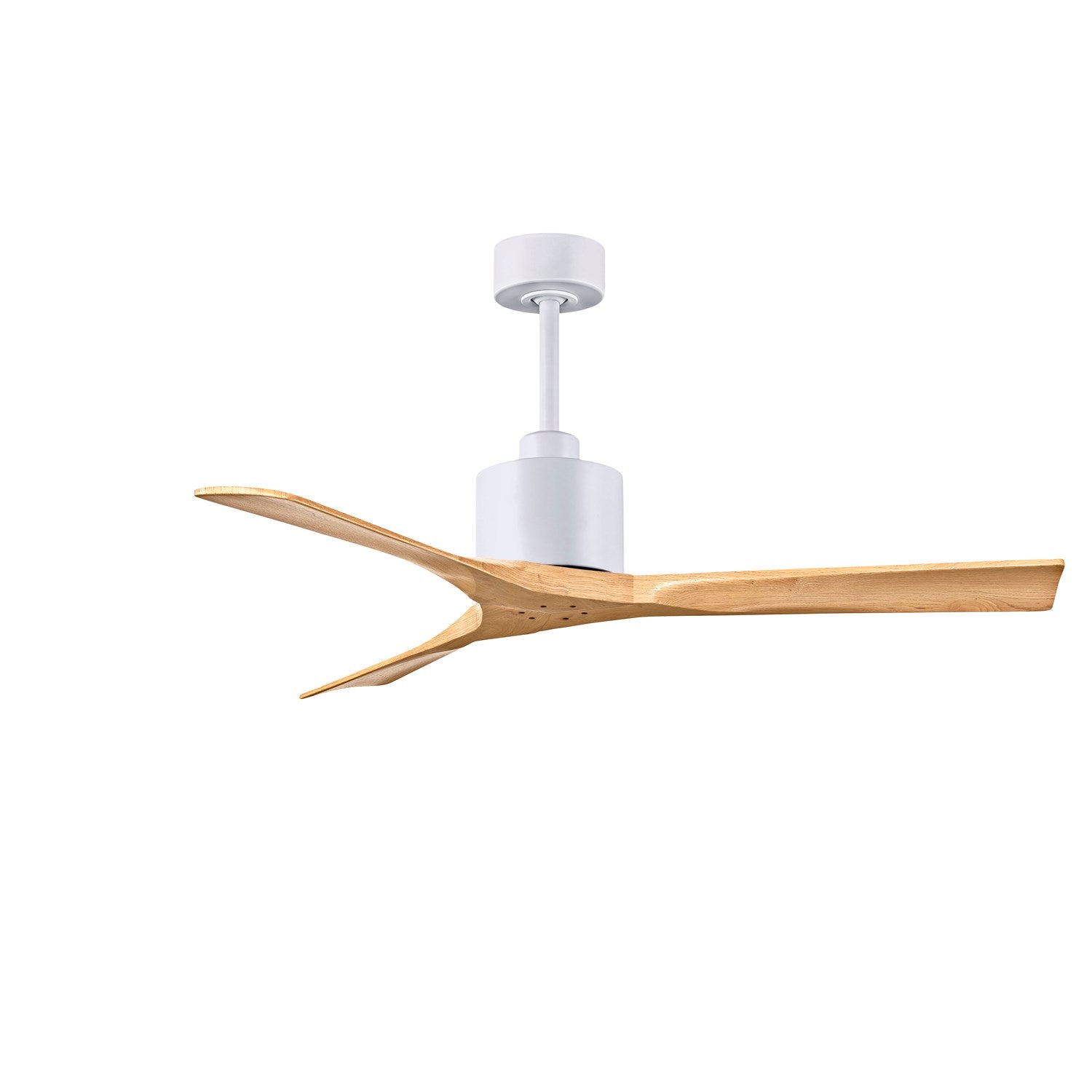 52in Ceoiling Fan In Matte White - Light Maple Tone Blades