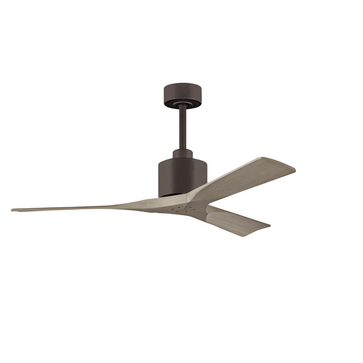 52in Ceiling Fan In Textured Bronze And Gray Ash Blades by Matthews Fan Company