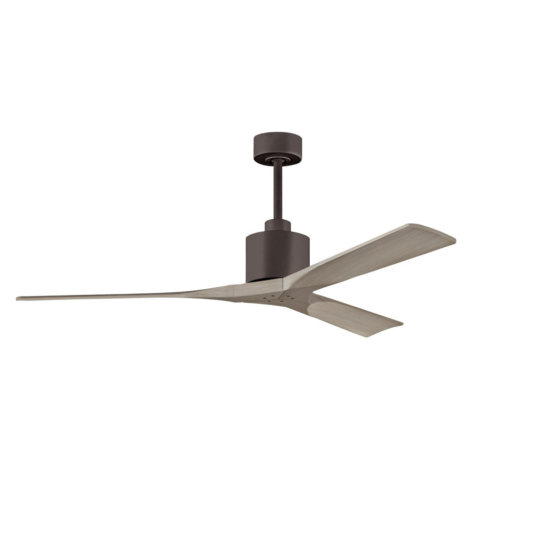 60in Ceiling Fan In Textured Bronze And Gray Ash Blades by Matthews Fan Company
