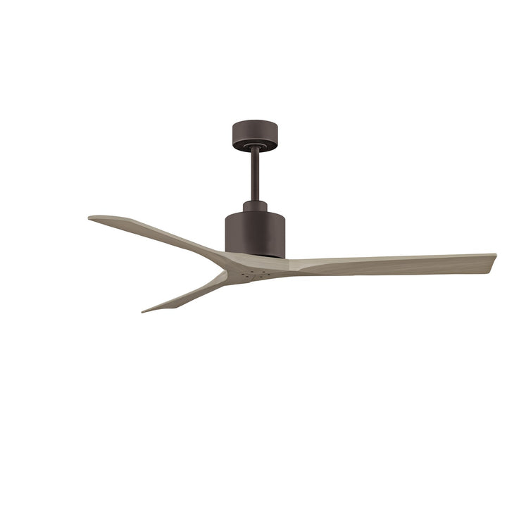 60in Ceiling Fan In Textured Bronze And Gray Ash Blades