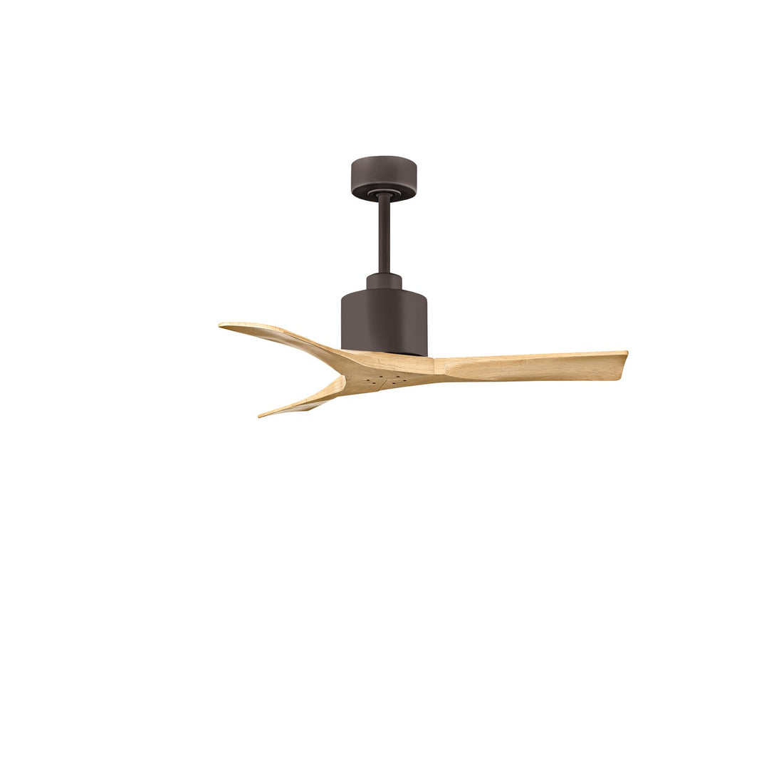 42in Ceiling Fan In Textured Bronze - Light Maple Tone Blades
