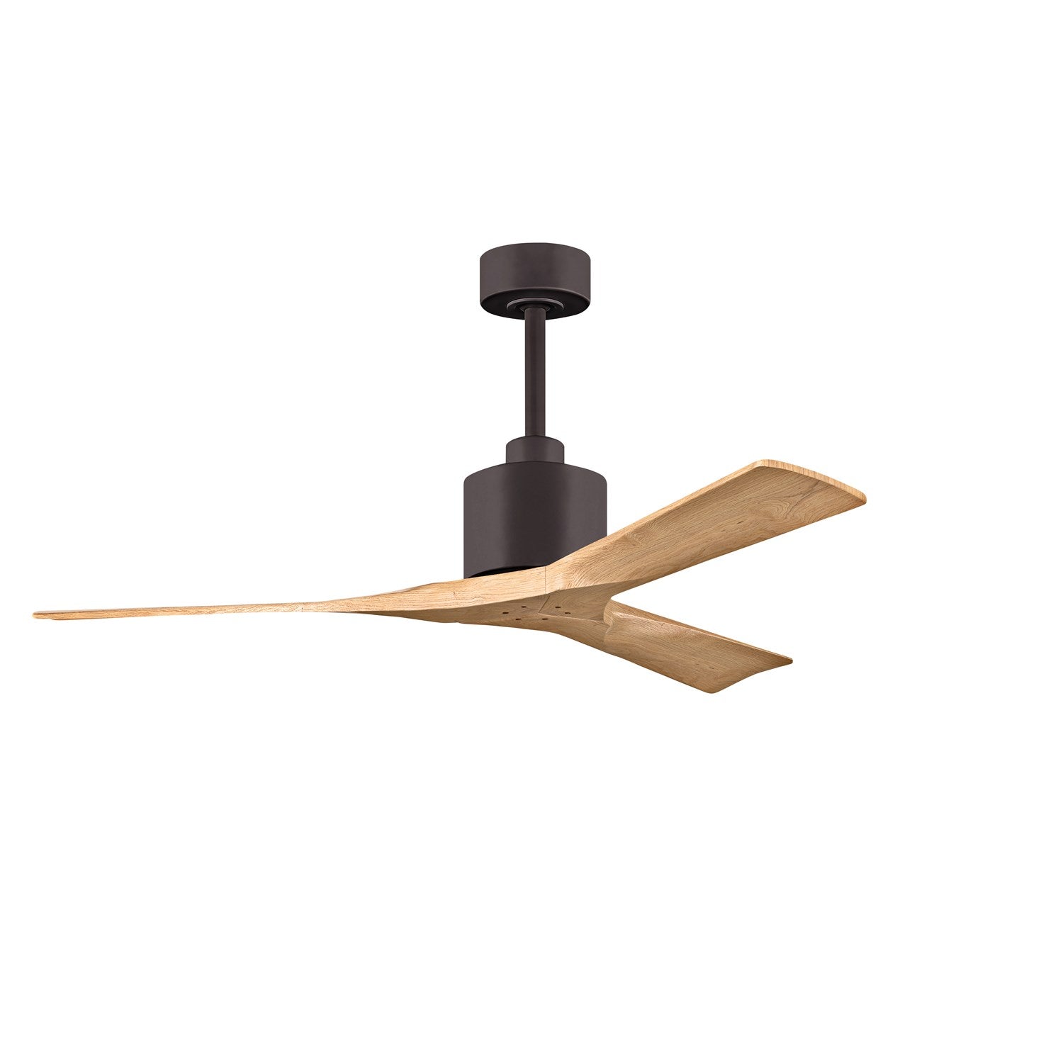 52in -Ceiling Fan In Textured Bronze - Light Maple Tone Blades by Matthews Fan Company