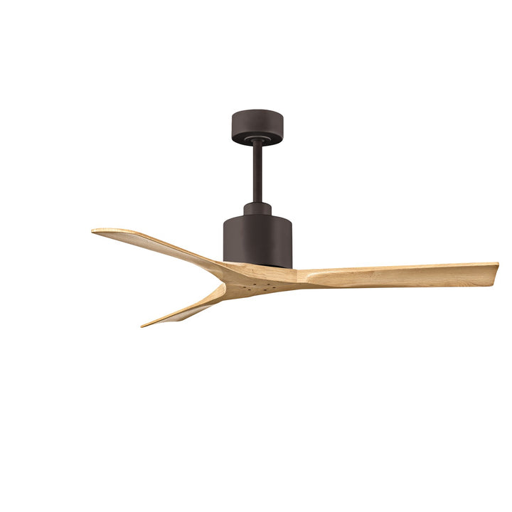 52in -Ceiling Fan In Textured Bronze - Light Maple Tone Blades